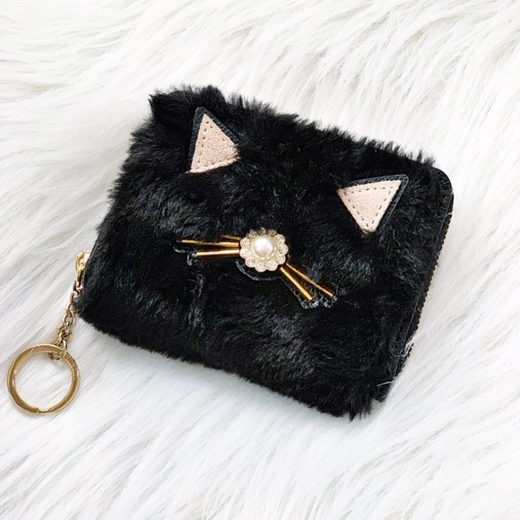 kate spade Handbags - Kate Spade Dani Black Fur Coin Purse  Authentic